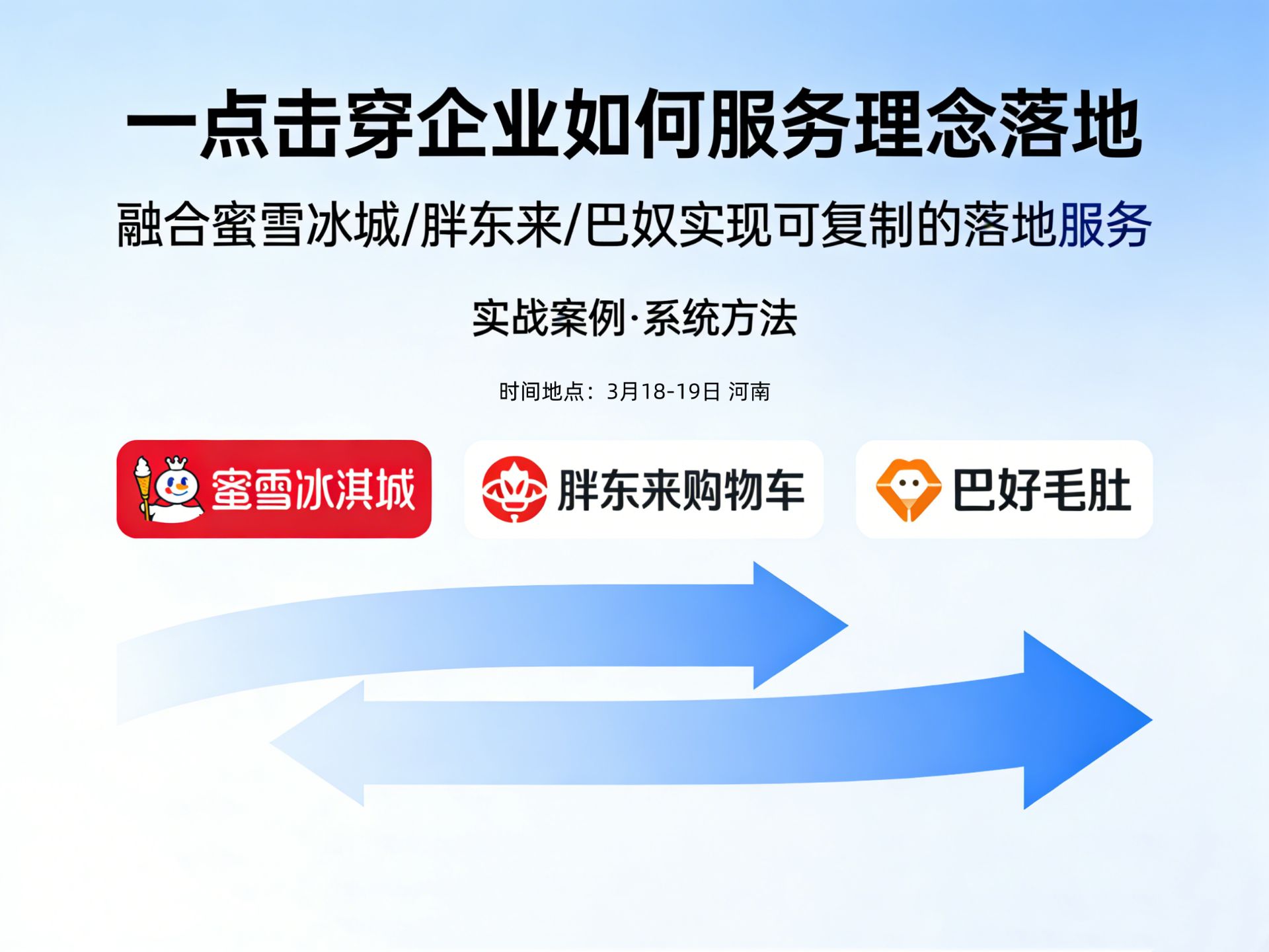 一点击穿企业如何服务理念落地——融合蜜雪冰城/胖东来/巴奴实现可复制的落地服务课程封面